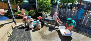Bath time in the sun