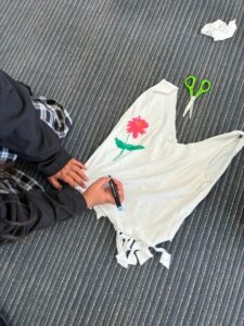 Trash to treasure. Upcycling t.shirts into shopping bags and diverting waste from landfill.
